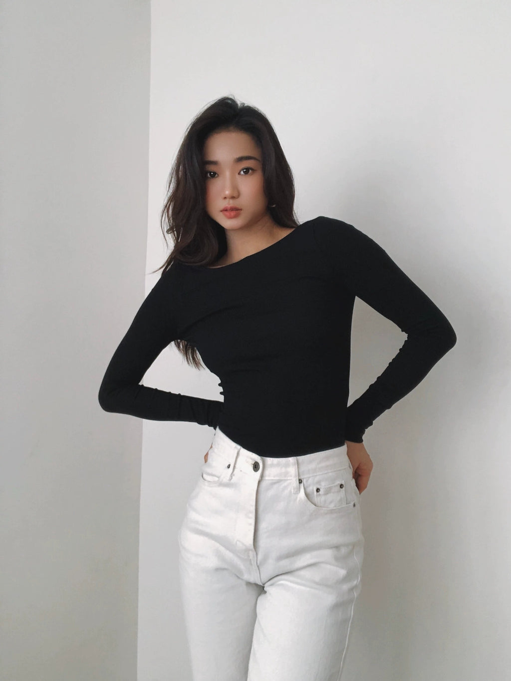 Limited Stock, First Come First Served 【Immediate Delivery】Oversized Open-Front Collarless Top_LCHK/HL9564