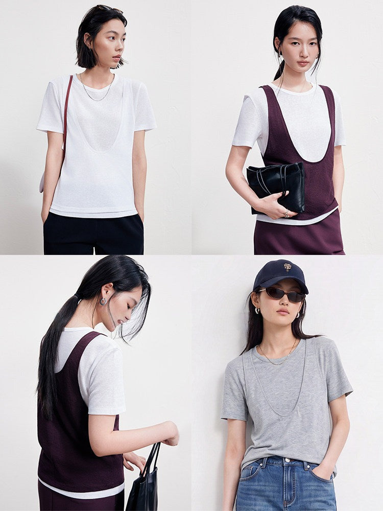 Layered Short-Sleeve Top Set_BDHL8392