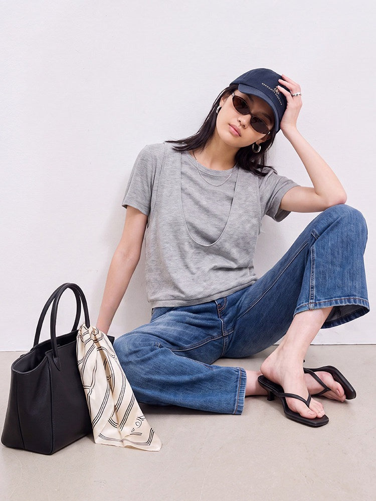 Layered Short-Sleeve Top Set_BDHL8392