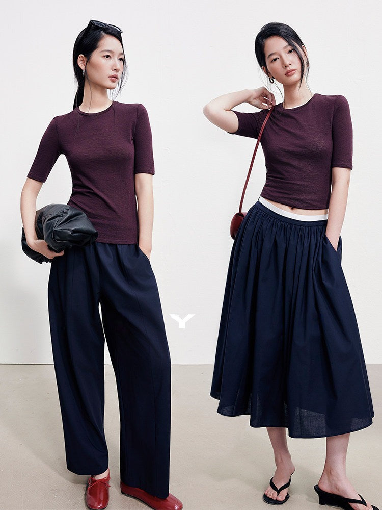 Crew-Neck Knit Top_BDHL8395