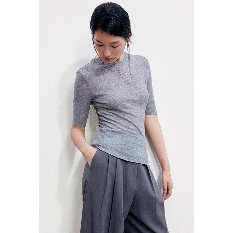 Crew-Neck Knit Top_BDHL8395