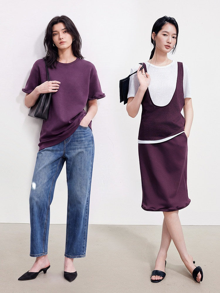 T-Shirt & Midi Skirt Set_BDHL8398