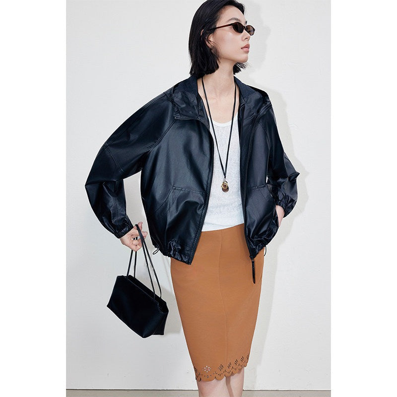 PU Hooded Jacket_BDHL8399