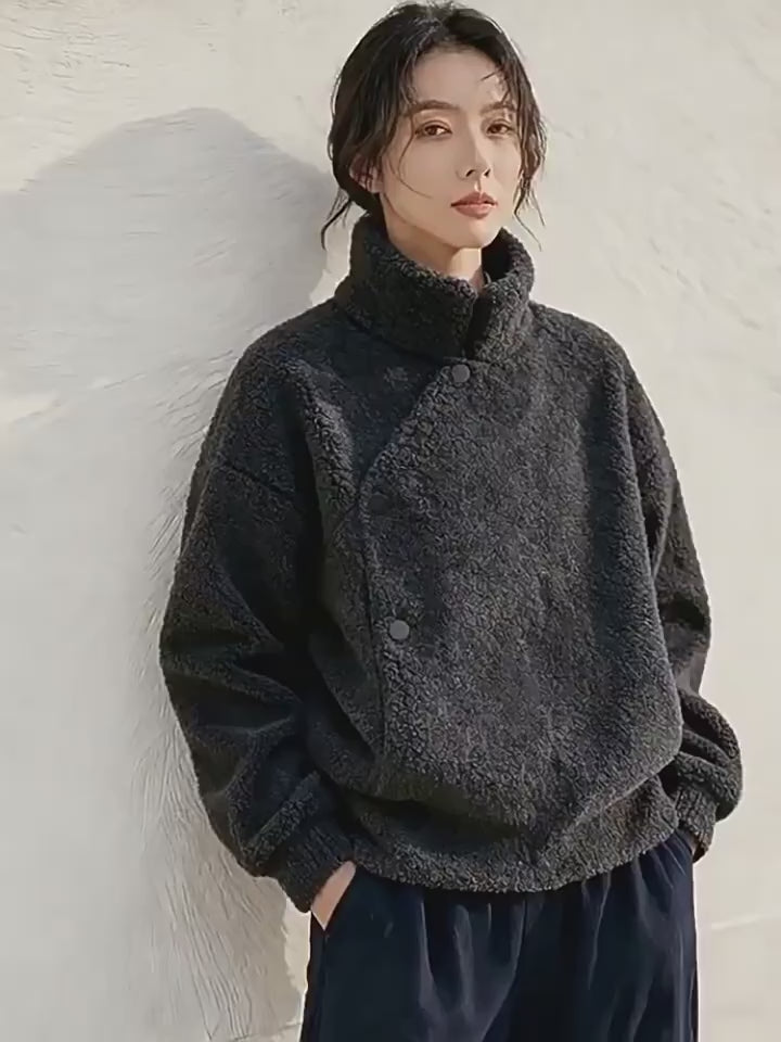 Dark Grey Fleece Jacket_BDHL8038