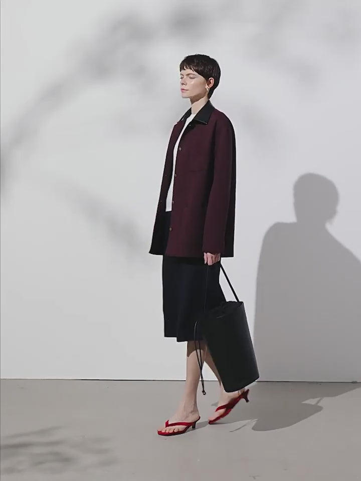 Colour-Block Collar Jacket_BDHL8143