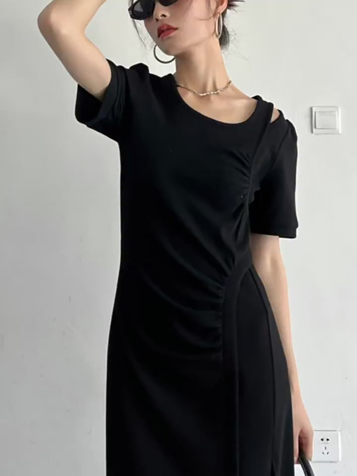 Slit Sleeveless Knit Dress_BDHL7569