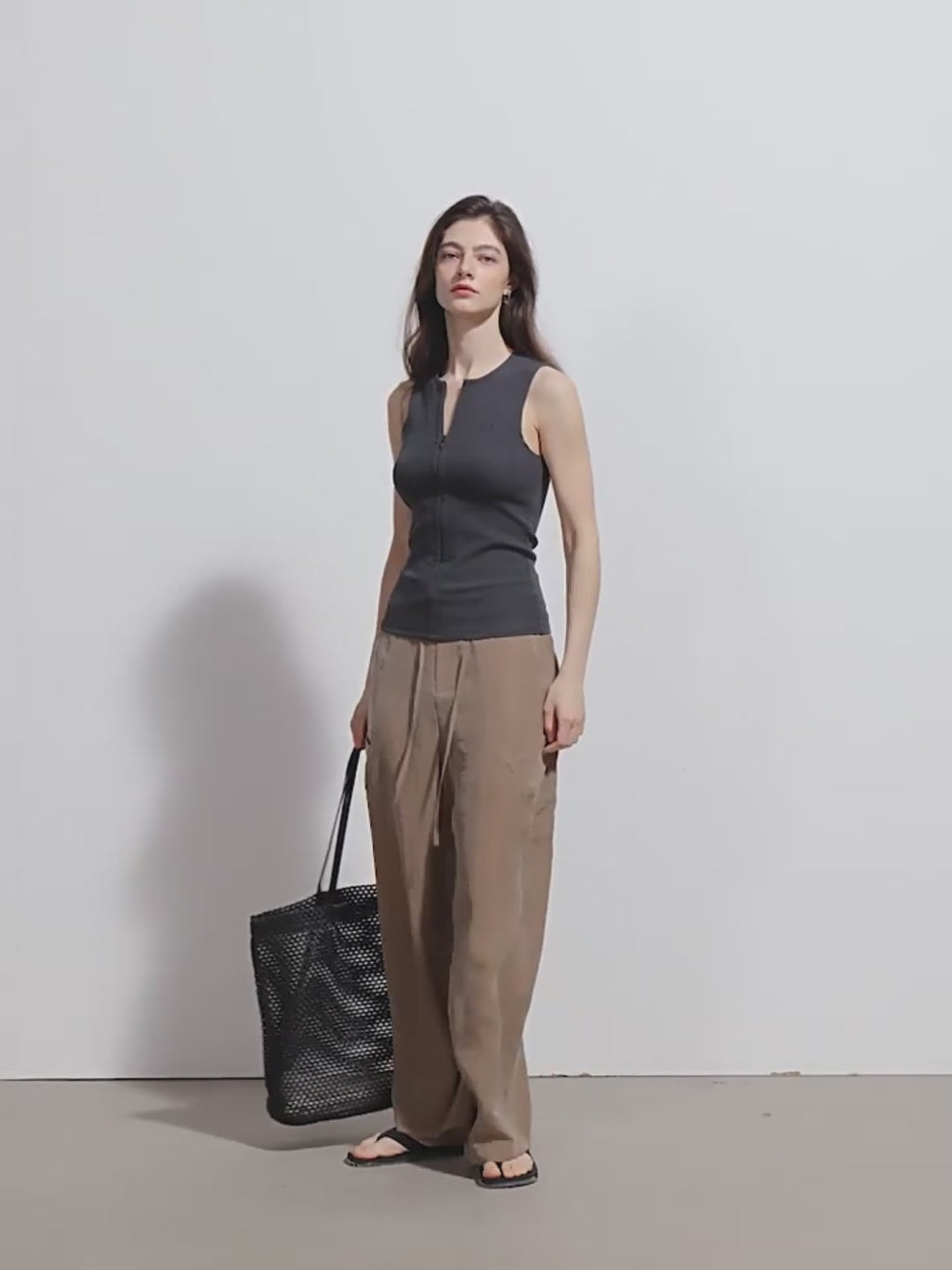 Drawstring Wide-Leg Cargo Pants_BDHL8340