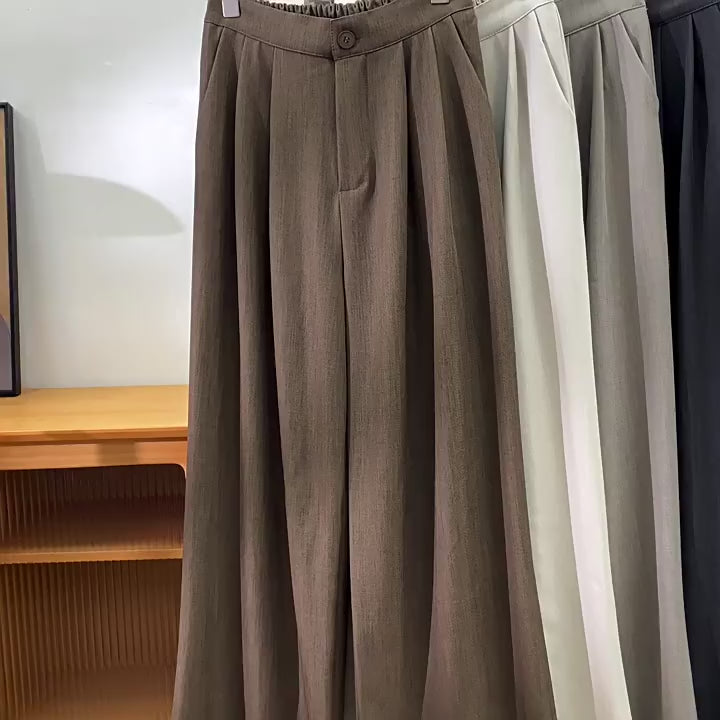 Retro Drape Pleated Pants_BDHL7818