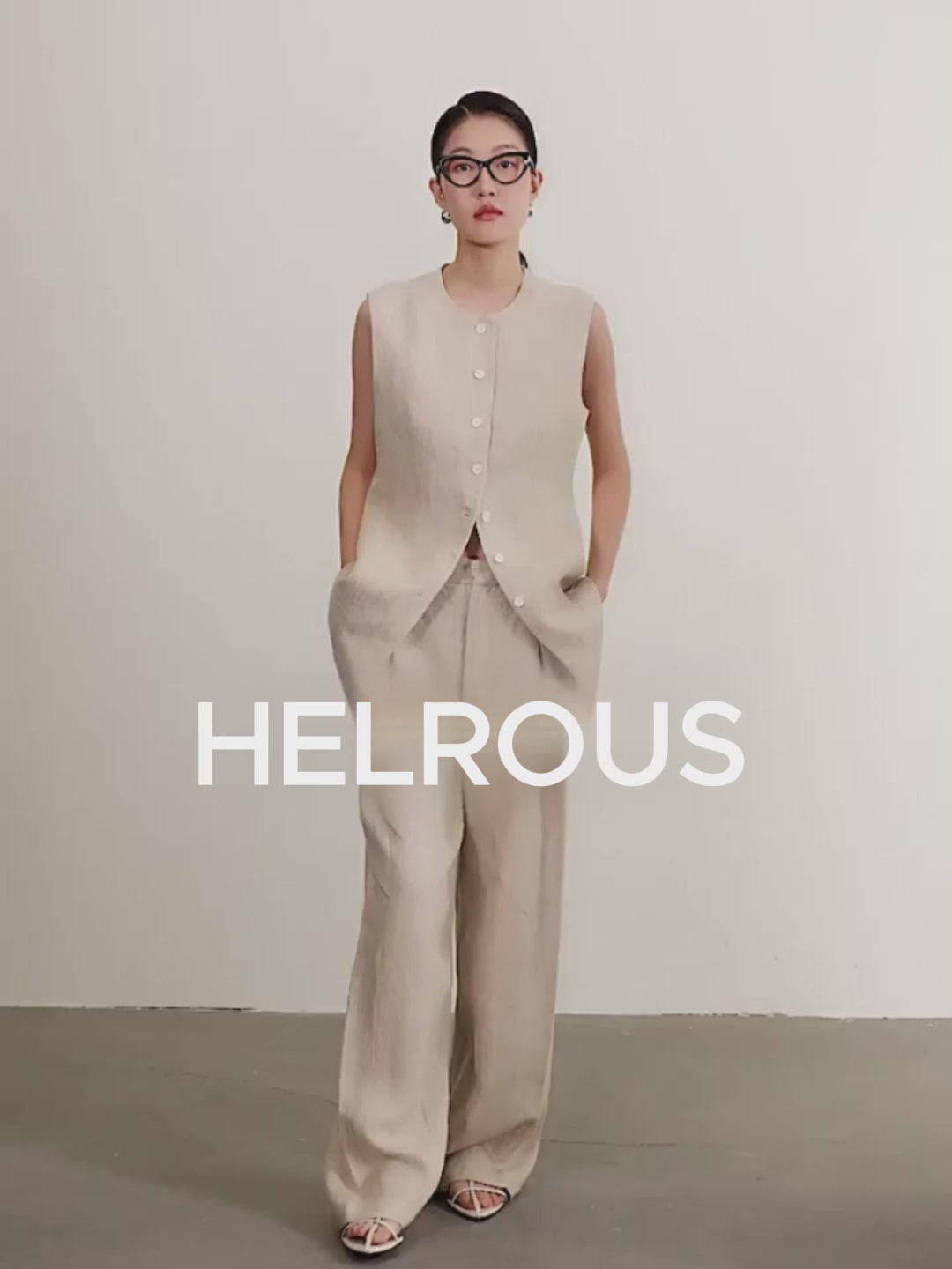 linen wide-leg pants or vest_BDHL4668