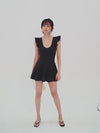 Fairy Skirt Style Conservative Backless One Piece Swimsuit_HL3238