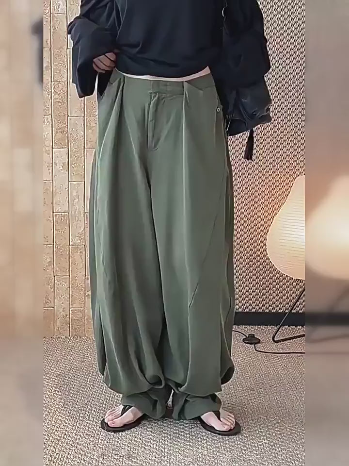 Bohemian Nomad Tencel Drape Wide Leg Pants_BDHL8264