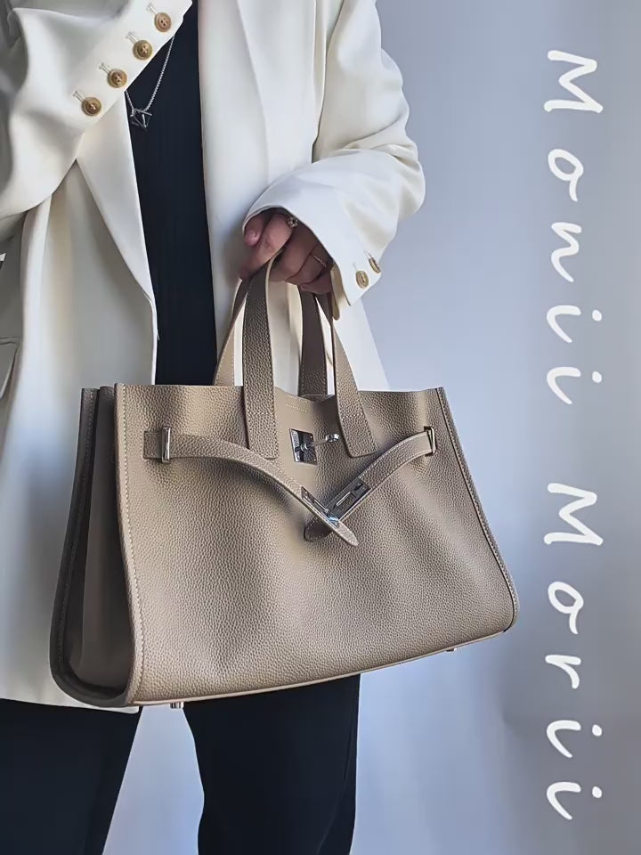 Genuine Leather Large Capacity Tote Bag_BDHL8190
