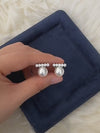 Simple Pearl Ear Clips or Pierced Earrings_BDHL7465