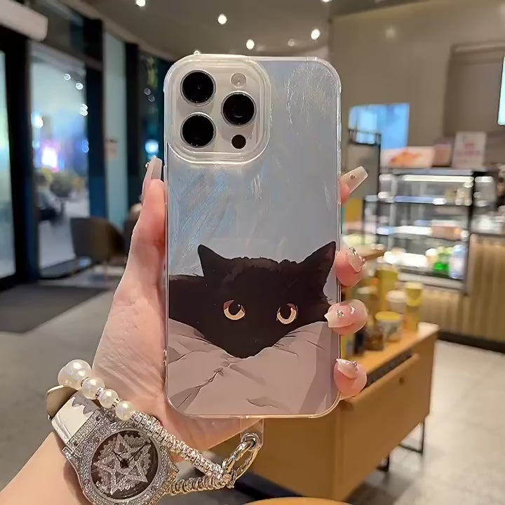 黑貓珍珠手繩適用於 iPhone 手機殼_BDHL7831