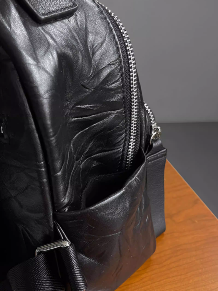 Lightweight Compact Leather Backpack_BDHL8094