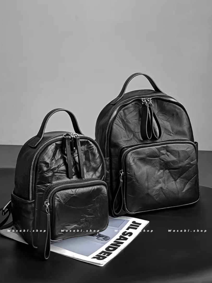 Lightweight Compact Leather Backpack_BDHL8094