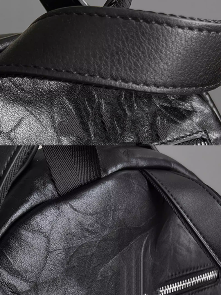 Lightweight Compact Leather Backpack_BDHL8094