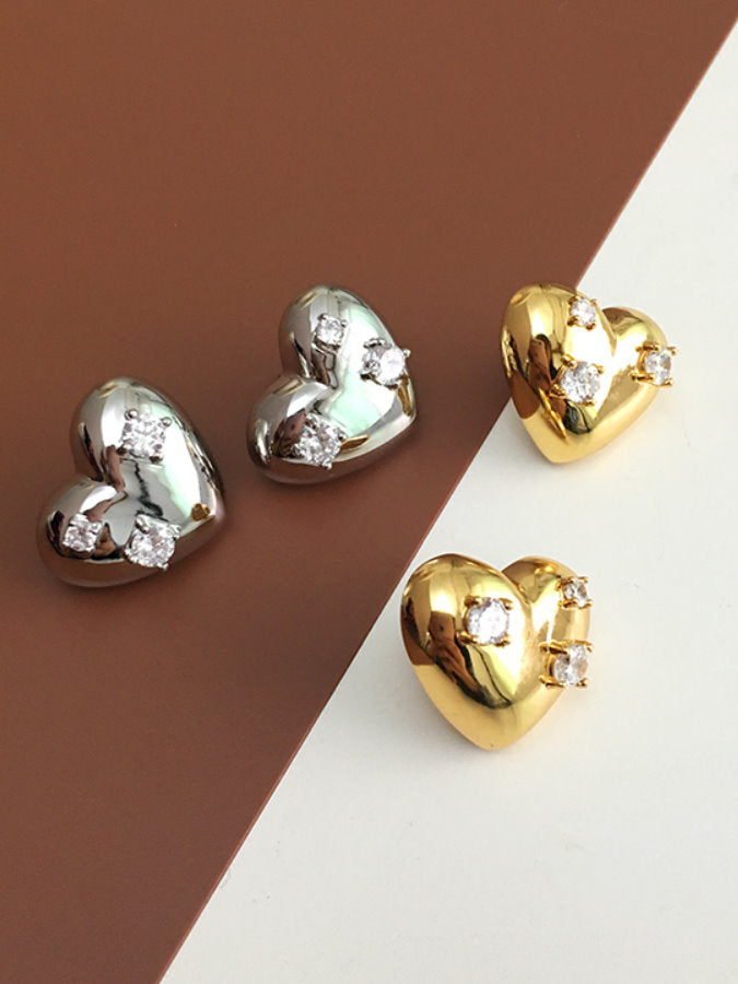 Heart Bijoux Stud Earrings HL9796