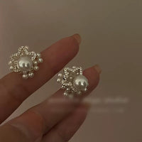 Pearl star earrings_8826