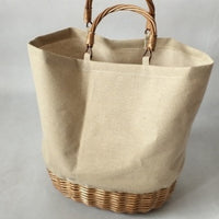 Canvas basket bag 5693