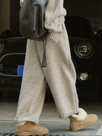 Natural Loose Knit Pants HL4247