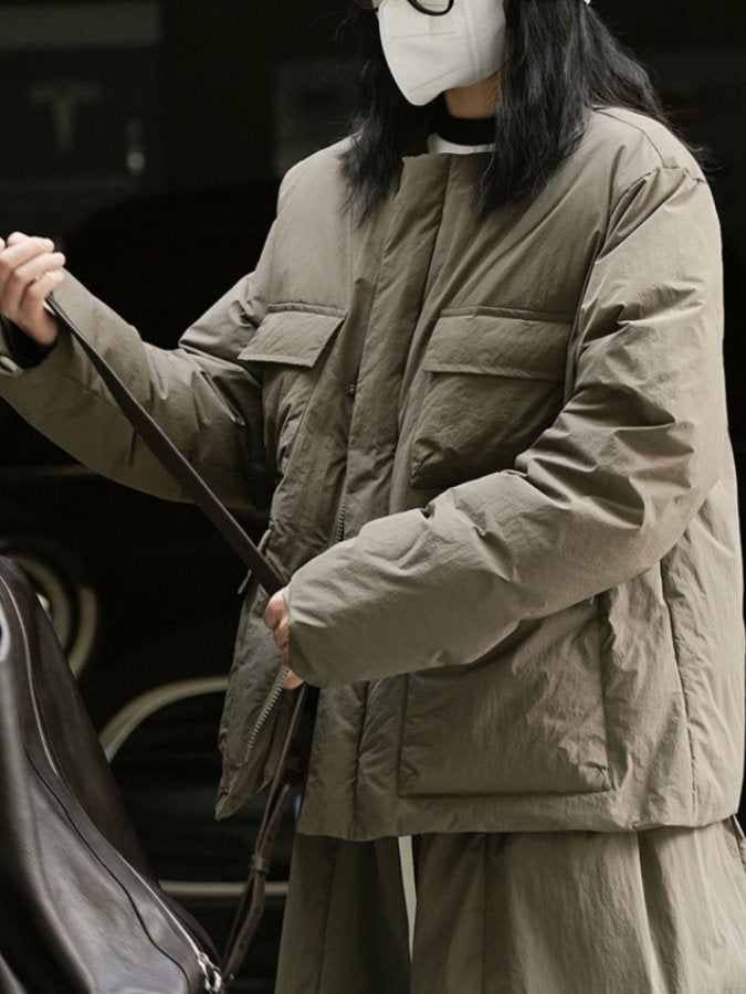 Flap Pocket Down Jacket HL4222