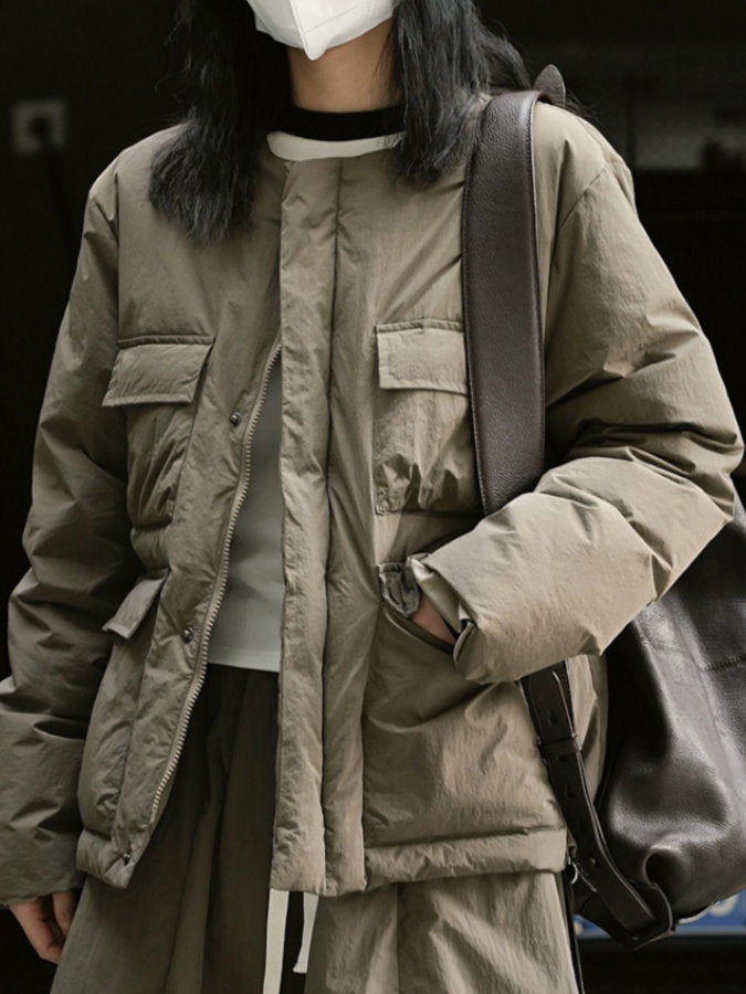 Flap Pocket Down Jacket HL4222