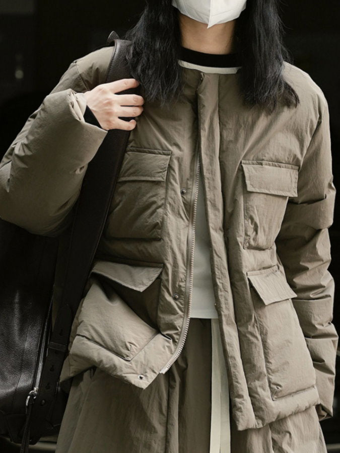 Flap Pocket Down Jacket HL4222