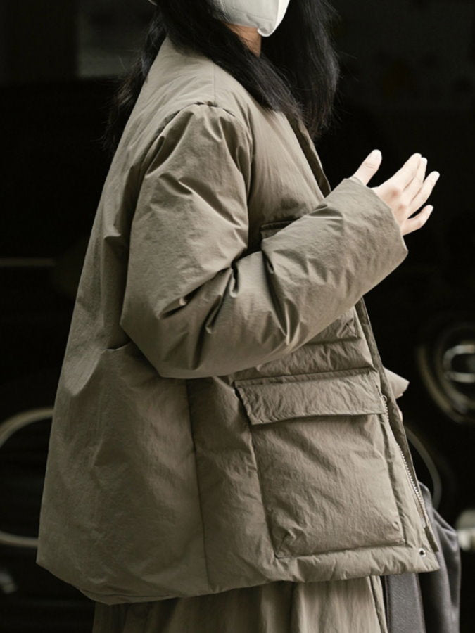 Flap Pocket Down Jacket HL4222