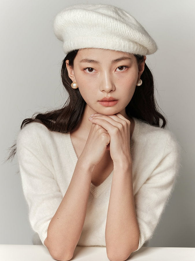 Wool Mohair Beret HL4173