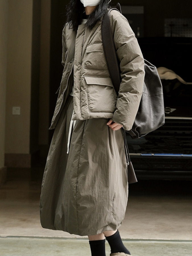 Flap Pocket Down Jacket HL4222