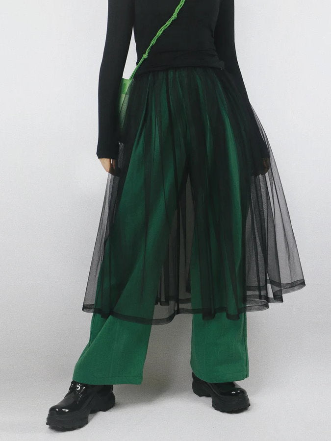 soft single-layer see-through gauze skirt_BDHL4309