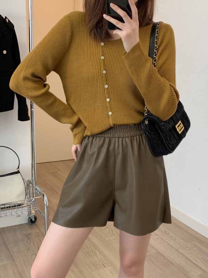 Eco-Leather Shorts HL4123