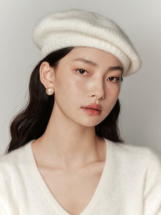 Wool Mohair Beret HL4173