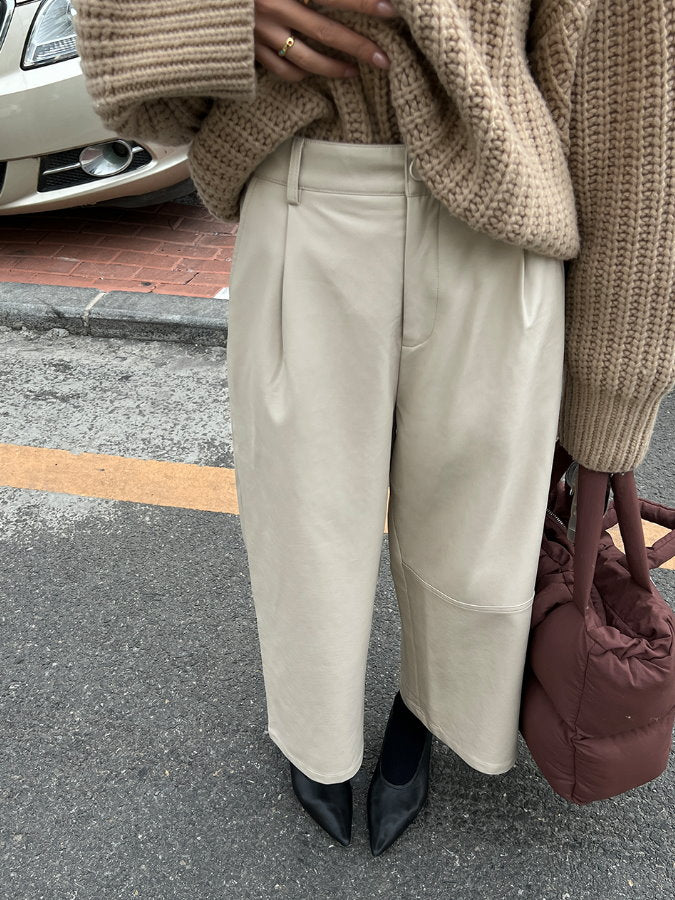 人造皮革踝褲 HL4066