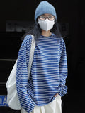 loose slim striped long T shirt_BDHL4311