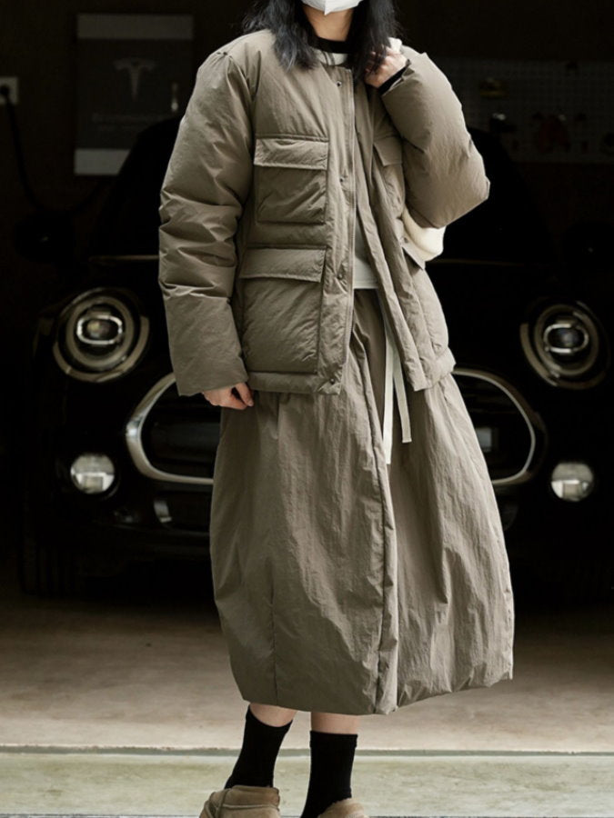 Flap Pocket Down Jacket HL4222