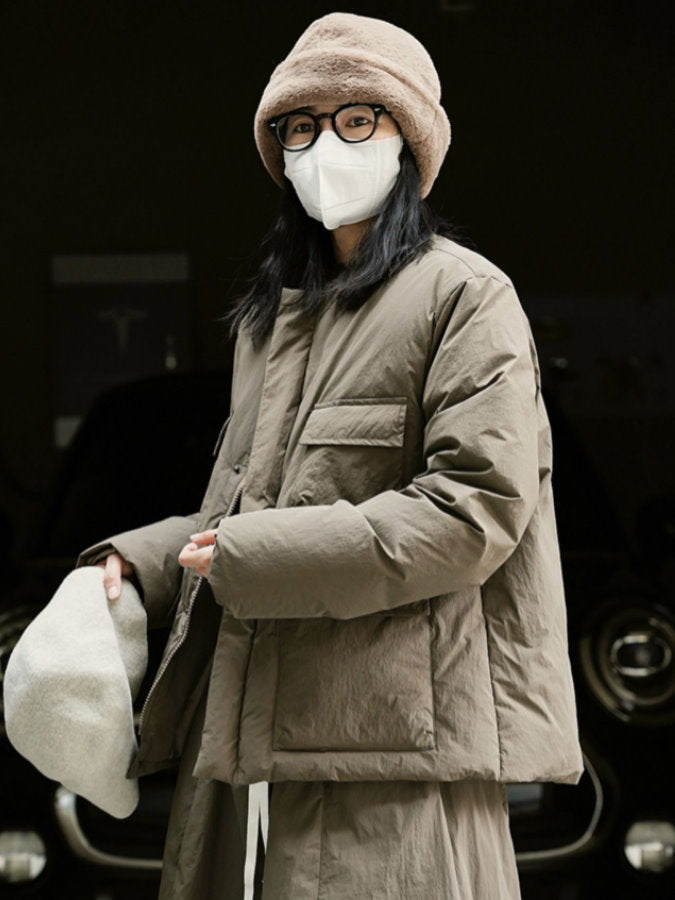 Flap Pocket Down Jacket HL4222