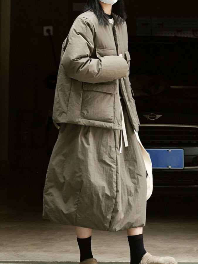 Flap Pocket Down Jacket HL4222