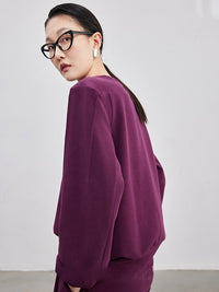 Round Neck Sweater Straight Pants Setup_BDHL4333