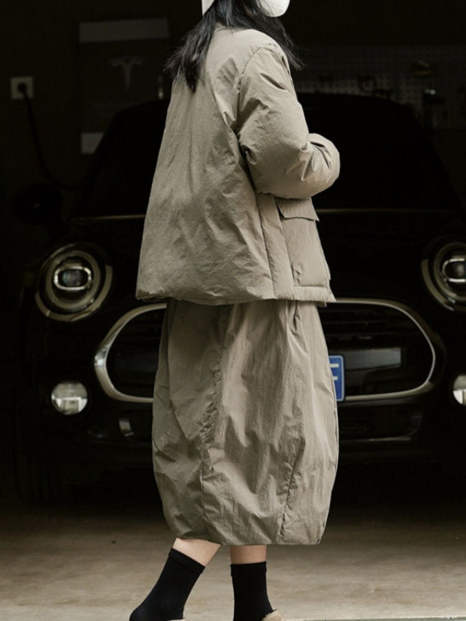 Flap Pocket Down Jacket HL4222