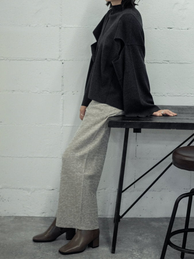 Jacquard Knit Straight Pants HL3908