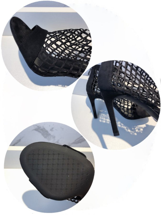 Open Toe Mesh Boot Sandals HL3708