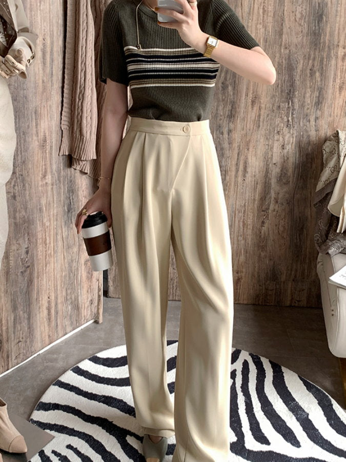 Front Tuck Mop Pants HL3505