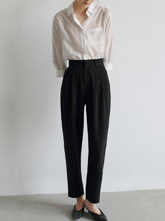 Waist Tuck Tapered Pants HL3597