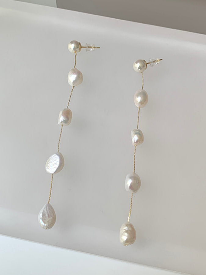 Natural pearl earrings_HL9522