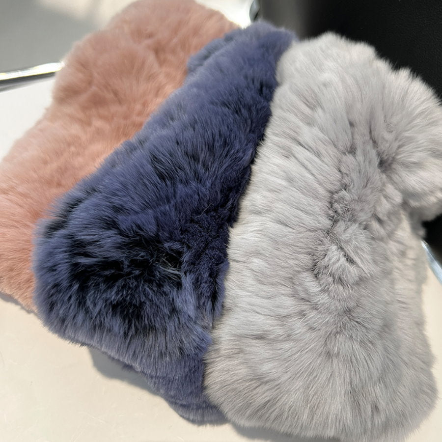 Fingerless Fur Gloves HL4062
