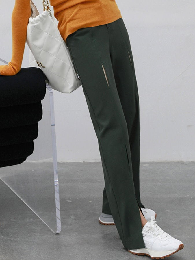 Cycut Hem Slit Pants HL3828