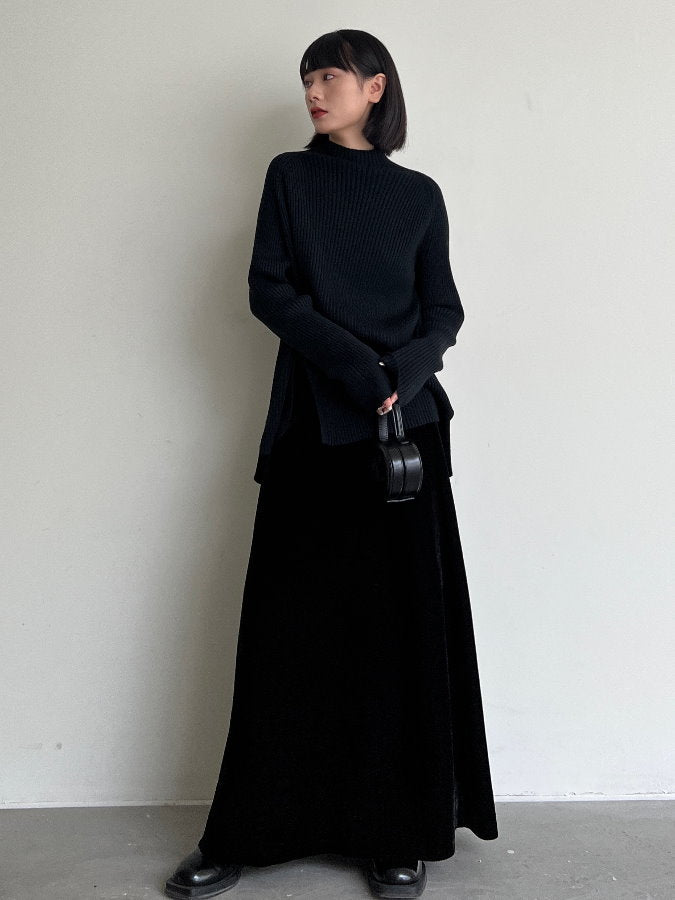 Velvet Maxi Skirt HL4243