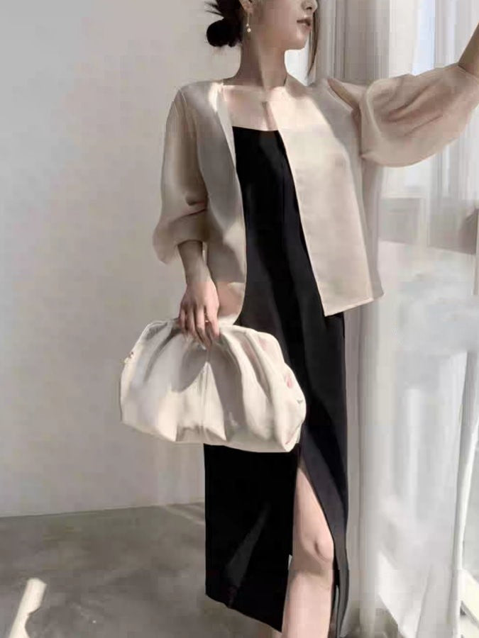 Buttonless Sheer Cardigan_HL3737